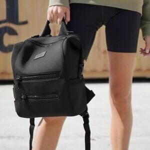 Dagne Dover Indi large water resistant neoprene diaper bag backpack - Deep Black